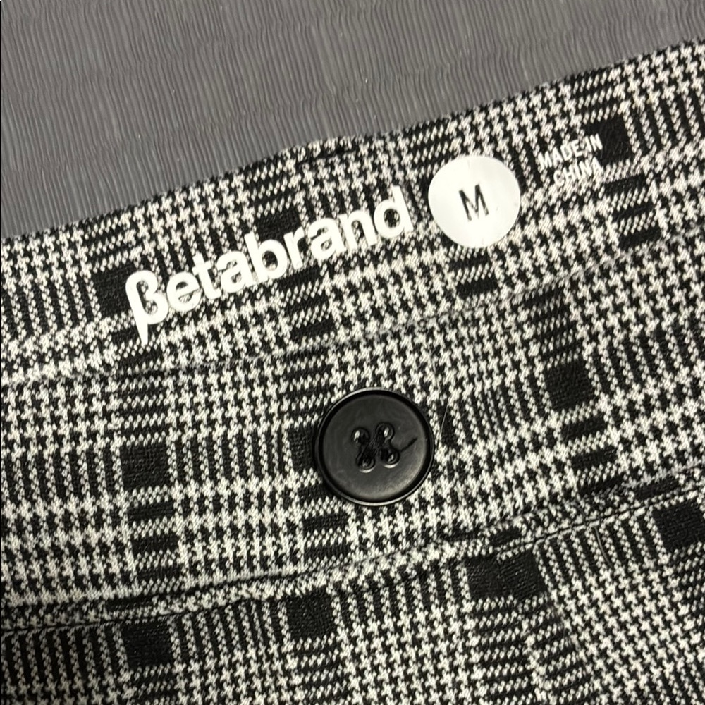 Betabrand Black and White Plaid Dress Pants - Picture 2 of 9